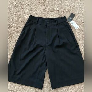 Lauren Ralph Lauren Womens Black Pleated Georgette Shorts